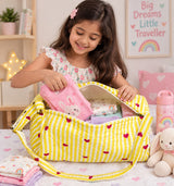 Handblock Printed Cotton Kids’ Duffle Bag with Adjustable Strap