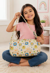 Handblock Printed Cotton Kids’ Duffle Bag with Adjustable Strap