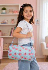Handblock Printed Cotton Kids’ Duffle Bag with Adjustable Strap