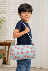 Handblock Printed Cotton Kids’ Duffle Bag with Adjustable Strap