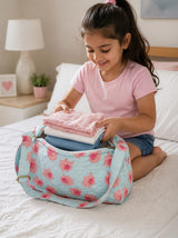 Handblock Printed Cotton Kids’ Duffle Bag with Adjustable Strap