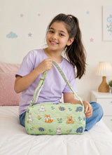 Handblock Printed Cotton Kids’ Duffle Bag with Adjustable Strap