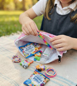 Handblock Printed Cotton Kids’ Flat Pouch with Zip Closure