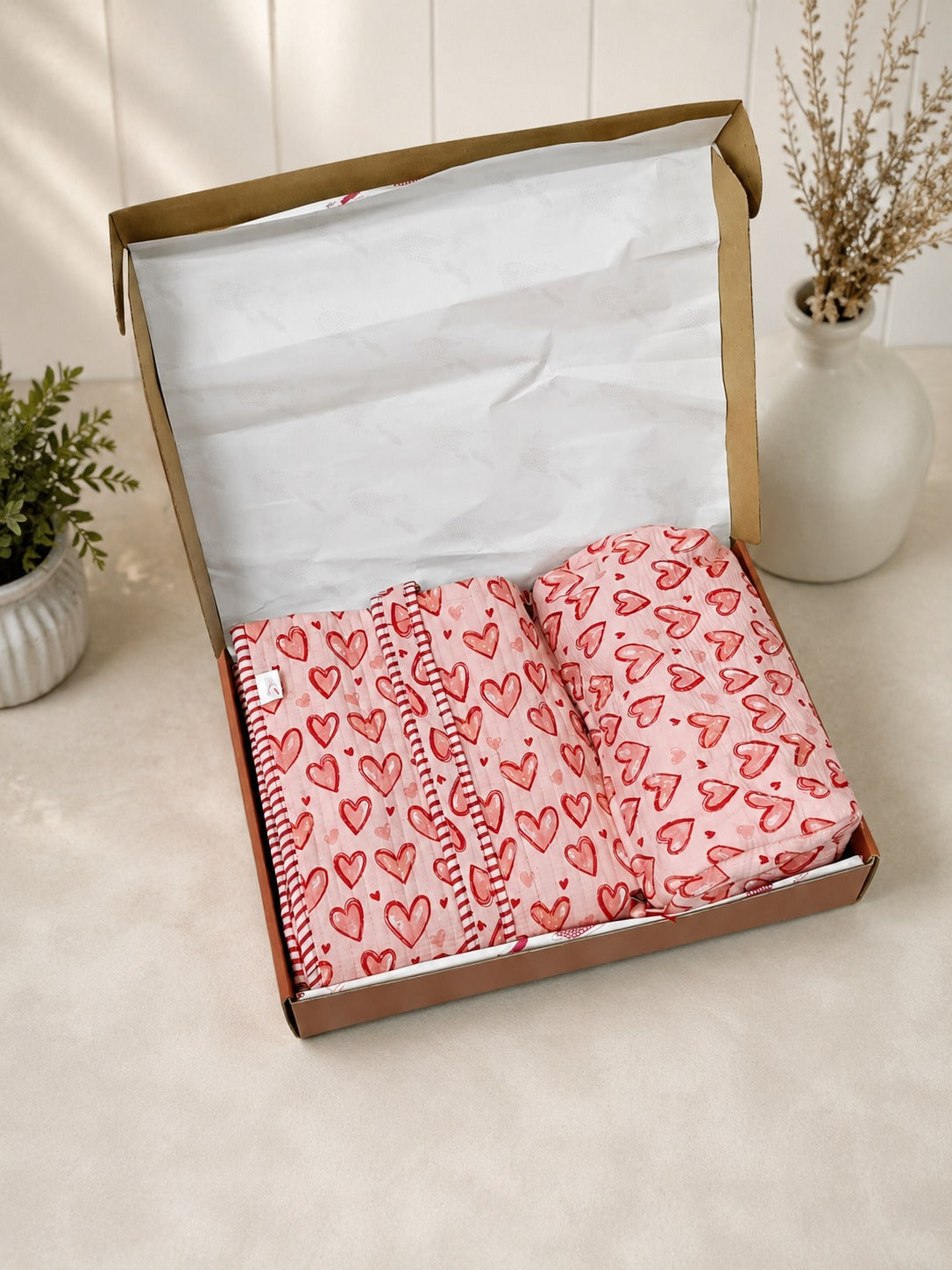 Stylish Tote Bag with 3 Coordinated Utility Pouches with Gift Box