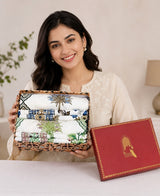 His & Her Towel Gift Set - Handblock Printed Towels - 2 Bath + 4 Hand Towels in 2 designs