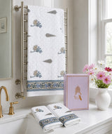 Gift Set - Handblock Printed Towels - 1 Bath + 2 Hand Towels