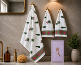 Gift Set - Handblock Printed Towels - 1 Bath + 2 Hand Towels