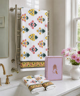 Gift Set - Handblock Printed Towels - 1 Bath + 2 Hand Towels