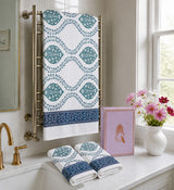Gift Set - Handblock Printed Towels - 1 Bath + 2 Hand Towels