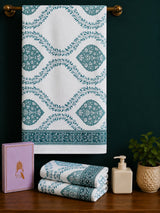 Gift Set - Handblock Printed Towels - 1 Bath + 2 Hand Towels