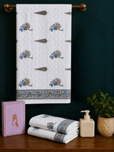 Gift Set - Handblock Printed Towels - 1 Bath + 2 Hand Towels