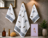 Gift Set - Handblock Printed Towels - 1 Bath + 2 Hand Towels