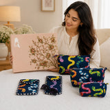 Set of 5 Utility Pouches (3 Makeup Pouches, 1 Sunglass Pouch, 1 Sanitary Napkin Pouch)