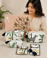 Set of 5 Utility Pouches (3 Makeup Pouches, 1 Sunglass Pouch, 1 Sanitary Napkin Pouch