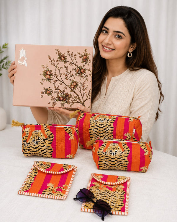 Set of 5 Utility Pouches (3 Makeup Pouches, 1 Sunglass Pouch, 1 Sanitary Napkin Pouch