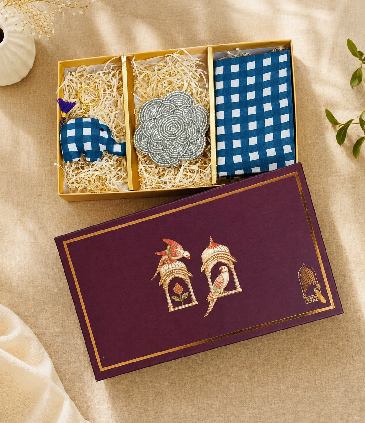 Premium Gulab Gift Box – Keychain, Coasters & Diary Set