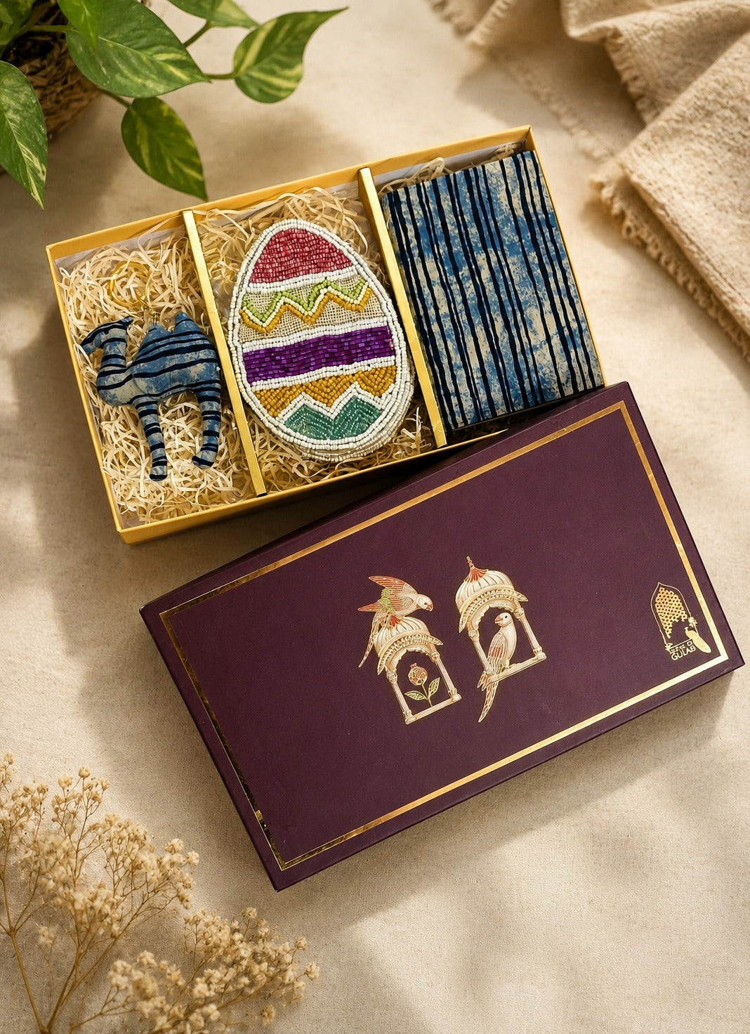 Premium Gulab Gift Box – Keychain, Coasters & Diary Set