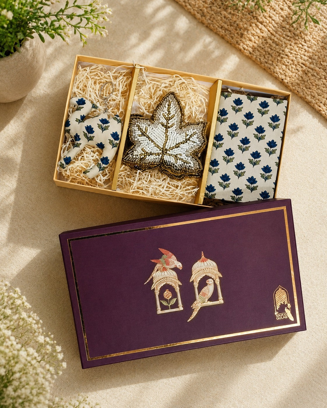 Premium Gulab Gift Box – Keychain, Coasters & Diary Set