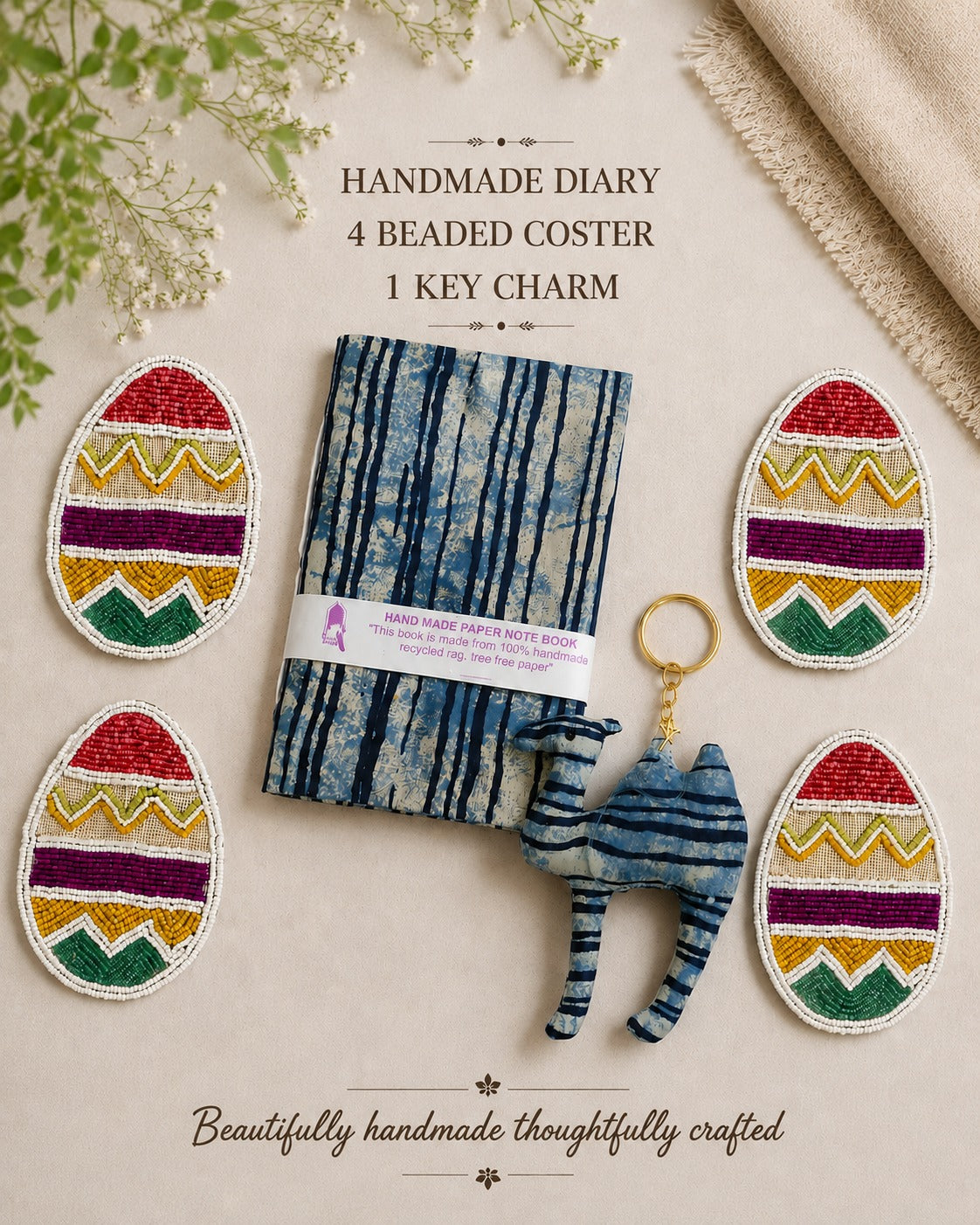 Premium Gulab Gift Box – Keychain, Coasters & Diary Set