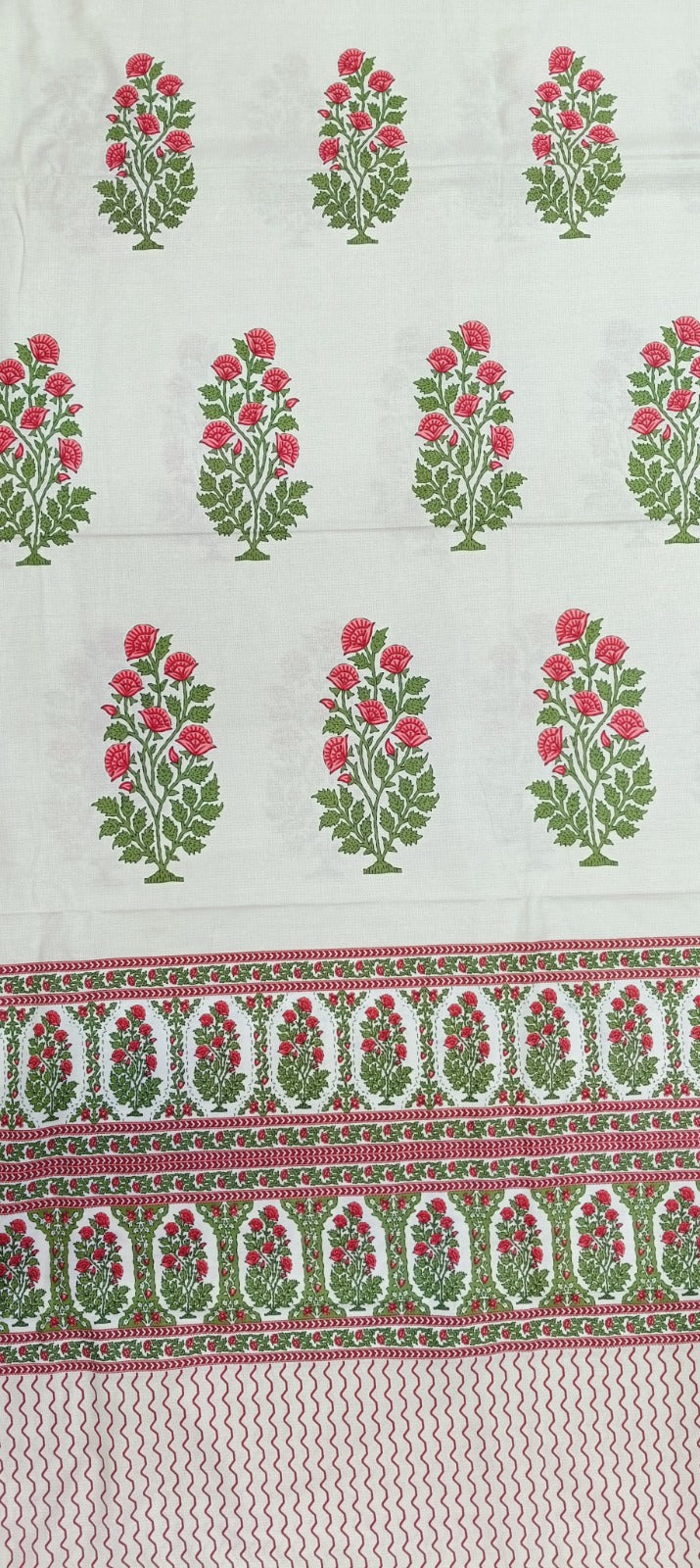 Hand Printed Bedsheet Super King Size Gift Box | 1 Super King Double Bedsheet with 2 Pillow Covers