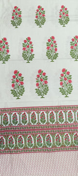 Hand Printed Bedsheet Super King Size Gift Box | 1 Super King Double Bedsheet with 2 Pillow Covers