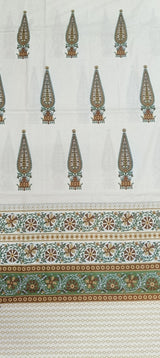 Hand Printed Bedsheet Super King Size Gift Box | 1 Super King Double Bedsheet with 2 Pillow Covers