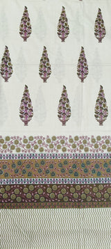 Hand Printed Bedsheet Super King Size Gift Box | 1 Super King Double Bedsheet with 2 Pillow Covers