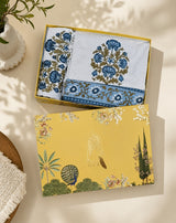 Hand Printed Bedsheet Super King Size Gift Box | 1 Super King Double Bedsheet with 2 Pillow Covers