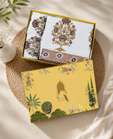 Hand Printed Bedsheet Super King Size Gift Box | 1 Super King Double Bedsheet with 2 Pillow Covers