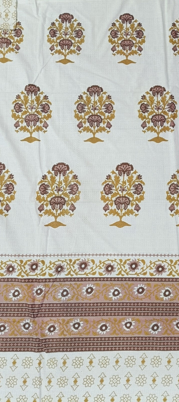 Hand Printed Bedsheet Super King Size Gift Box | 1 Super King Double Bedsheet with 2 Pillow Covers