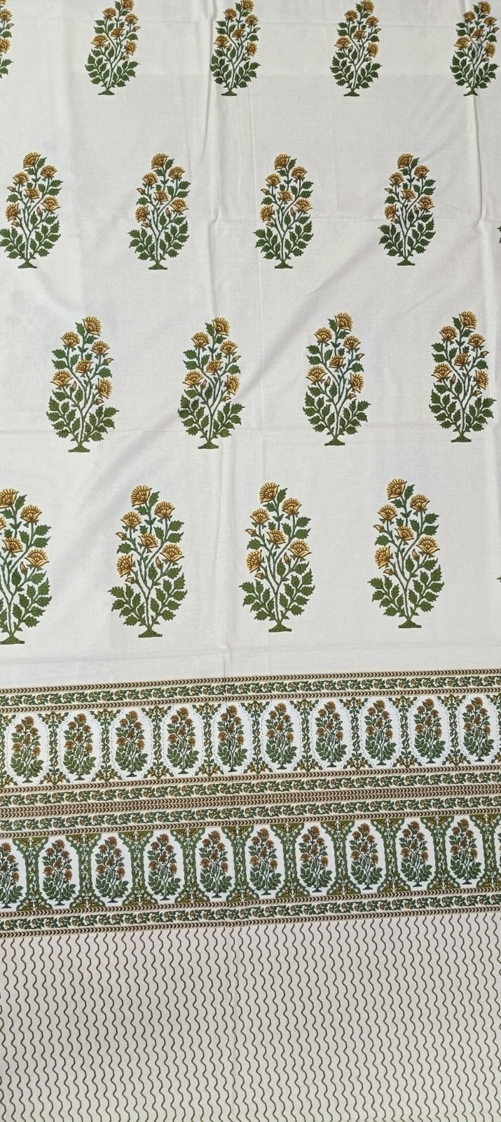 Hand Printed Bedsheet Super King Size Gift Box | 1 Super King Double Bedsheet with 2 Pillow Covers