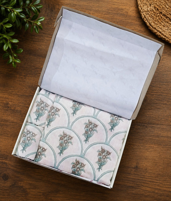 Bedsheet Value Gift Box | 1 Double Bedsheet & 2 Pillow Covers