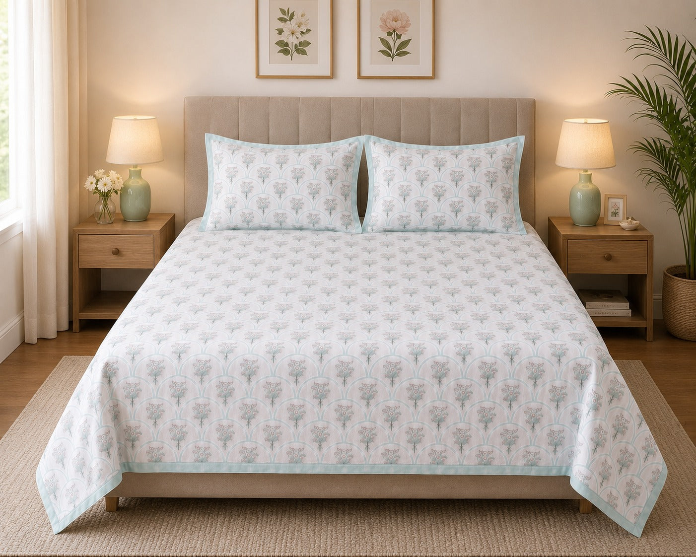 Bedsheet Value Gift Box | 1 Double Bedsheet & 2 Pillow Covers