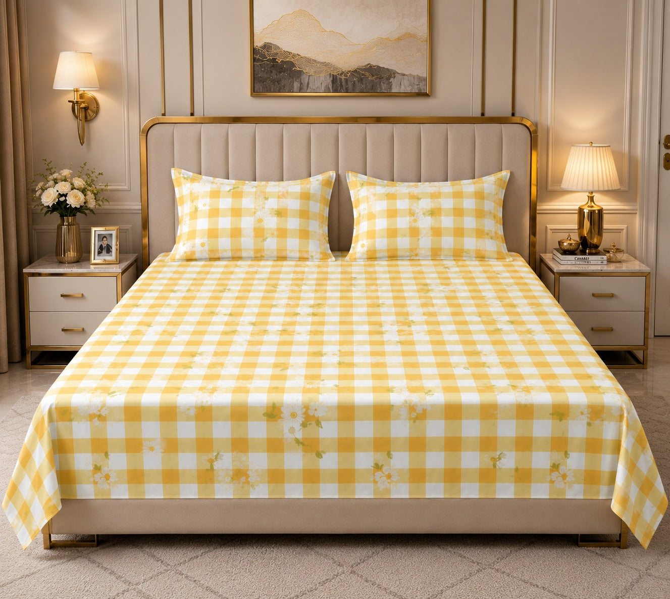 Bedsheet Value Gift Box | 1 Double Bedsheet & 2 Pillow Covers