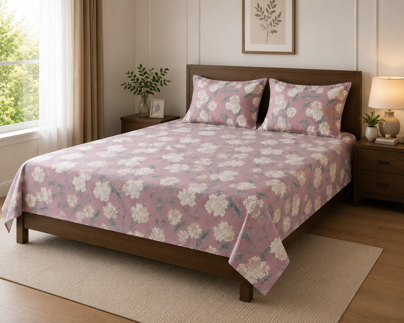 Bedsheet Value Gift Box | 1 Double Bedsheet & 2 Pillow Covers