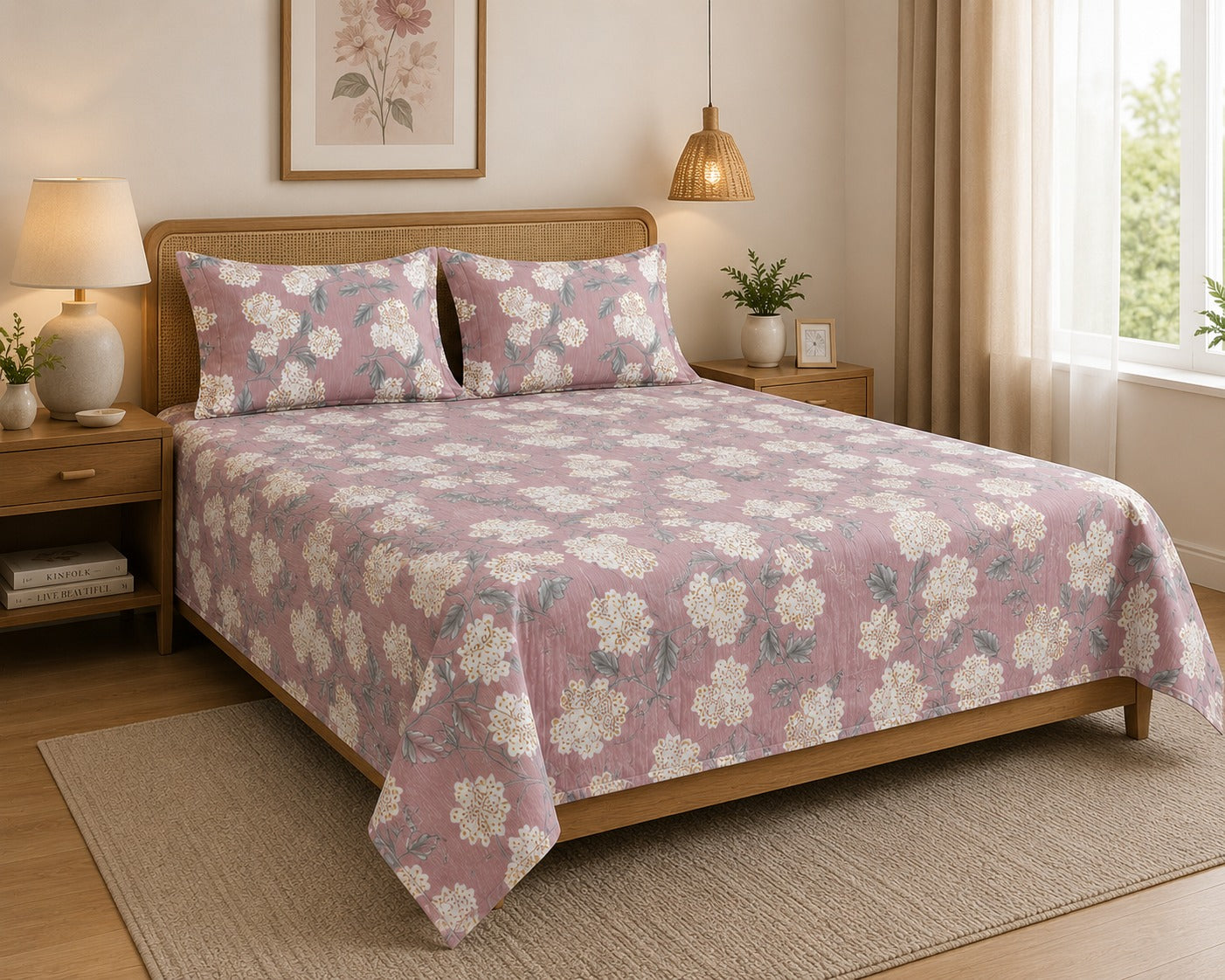 Bedsheet Value Gift Box | 1 Double Bedsheet & 2 Pillow Covers