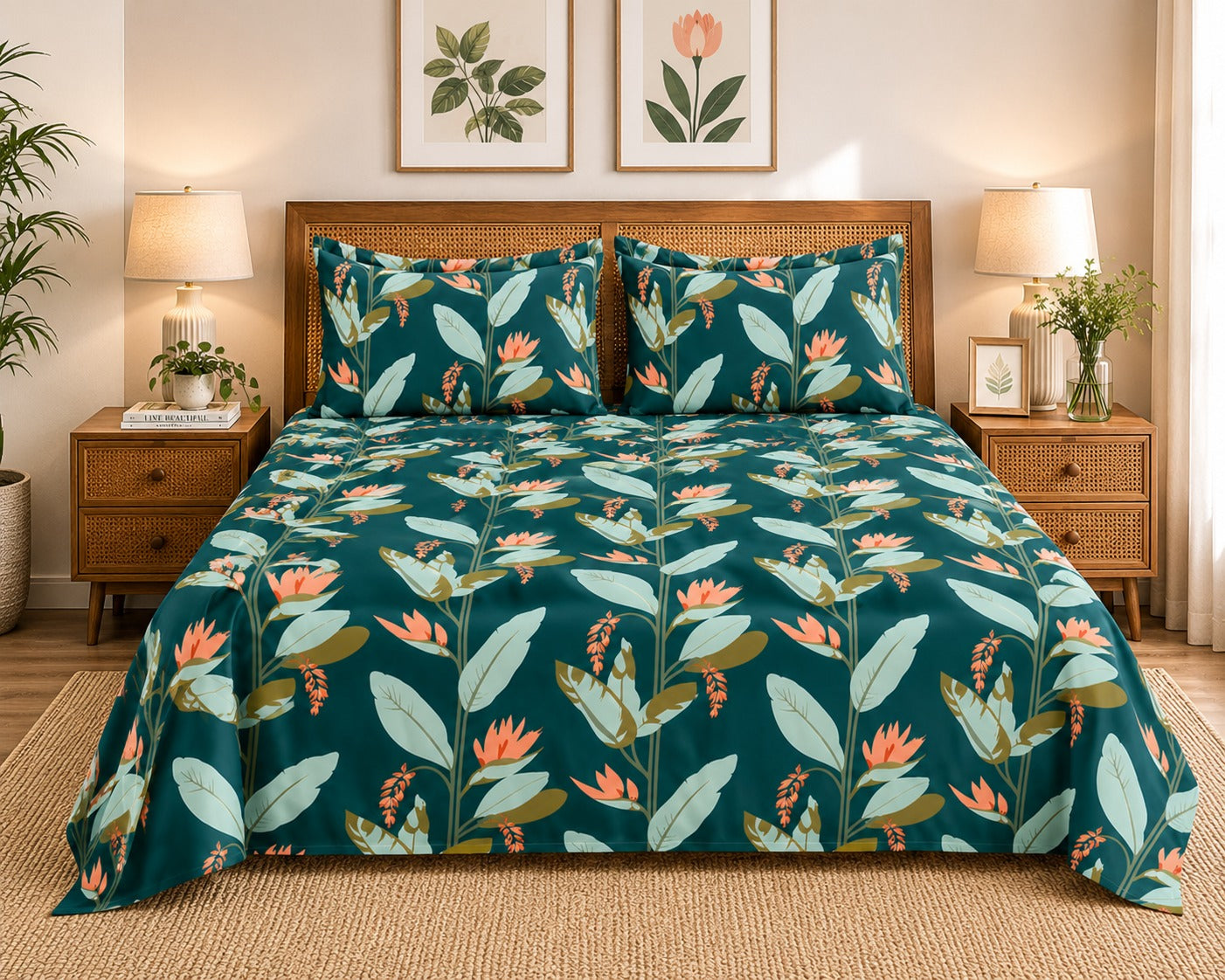 Bedsheet Value Gift Box | 1 Double Bedsheet & 2 Pillow Covers