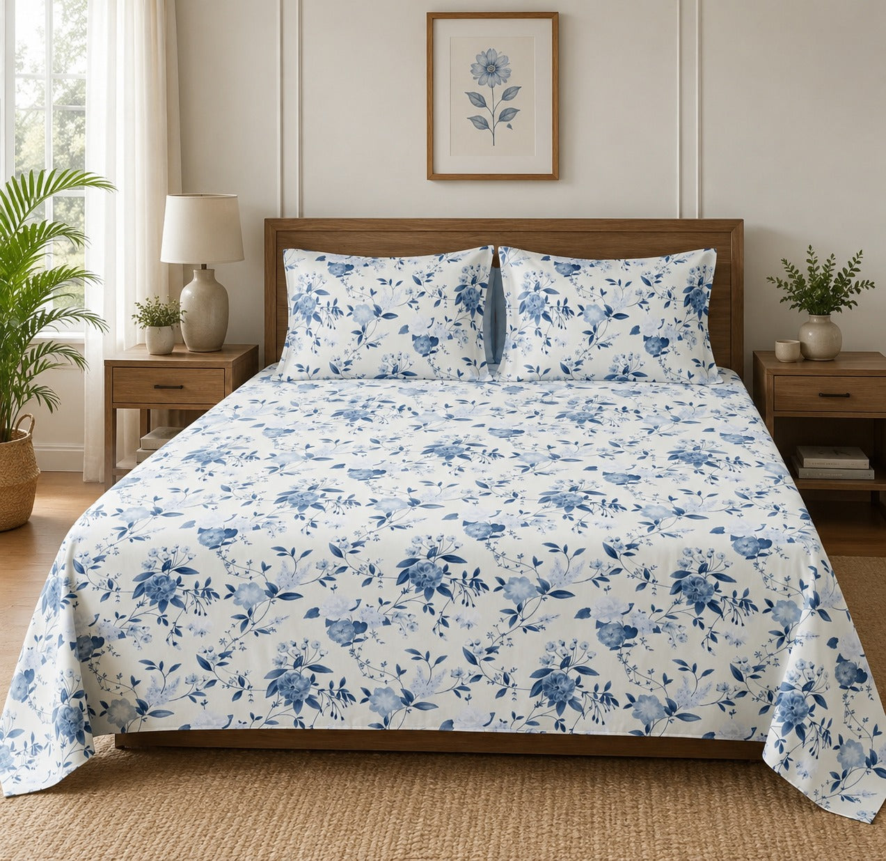 Bedsheet Value Gift Box | 1 Double Bedsheet & 2 Pillow Covers