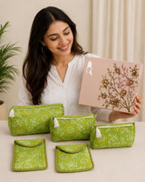 Set of 5 Utility Pouches (3 Makeup Pouches, 1 Sunglass Pouch, 1 Sanitary Napkin Pouch