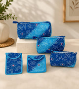 Set of 5 Utility Pouches (3 Makeup Pouches, 1 Sunglass Pouch, 1 Sanitary Napkin Pouch