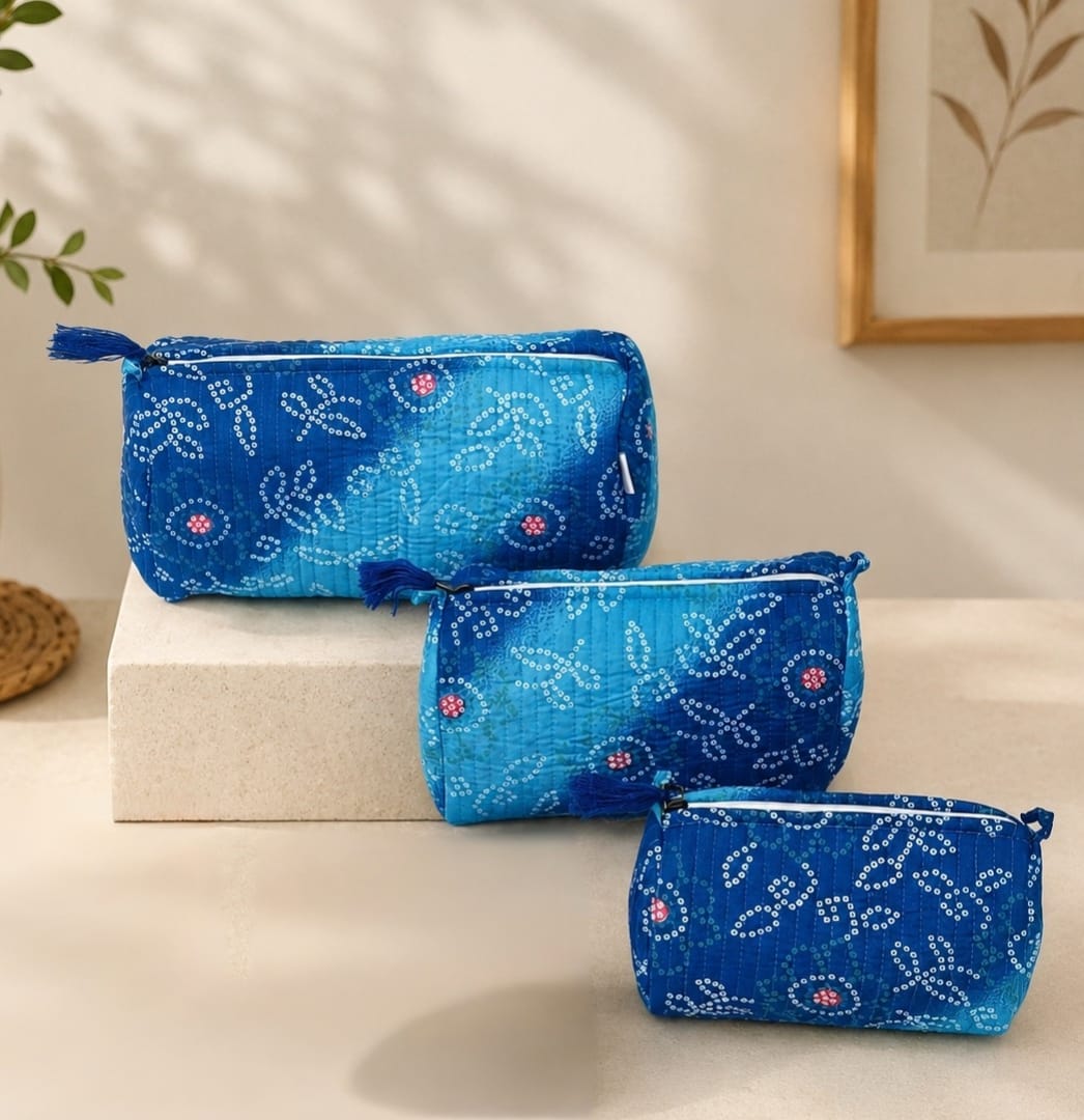 Set of 5 Utility Pouches (3 Makeup Pouches, 1 Sunglass Pouch, 1 Sanitary Napkin Pouch