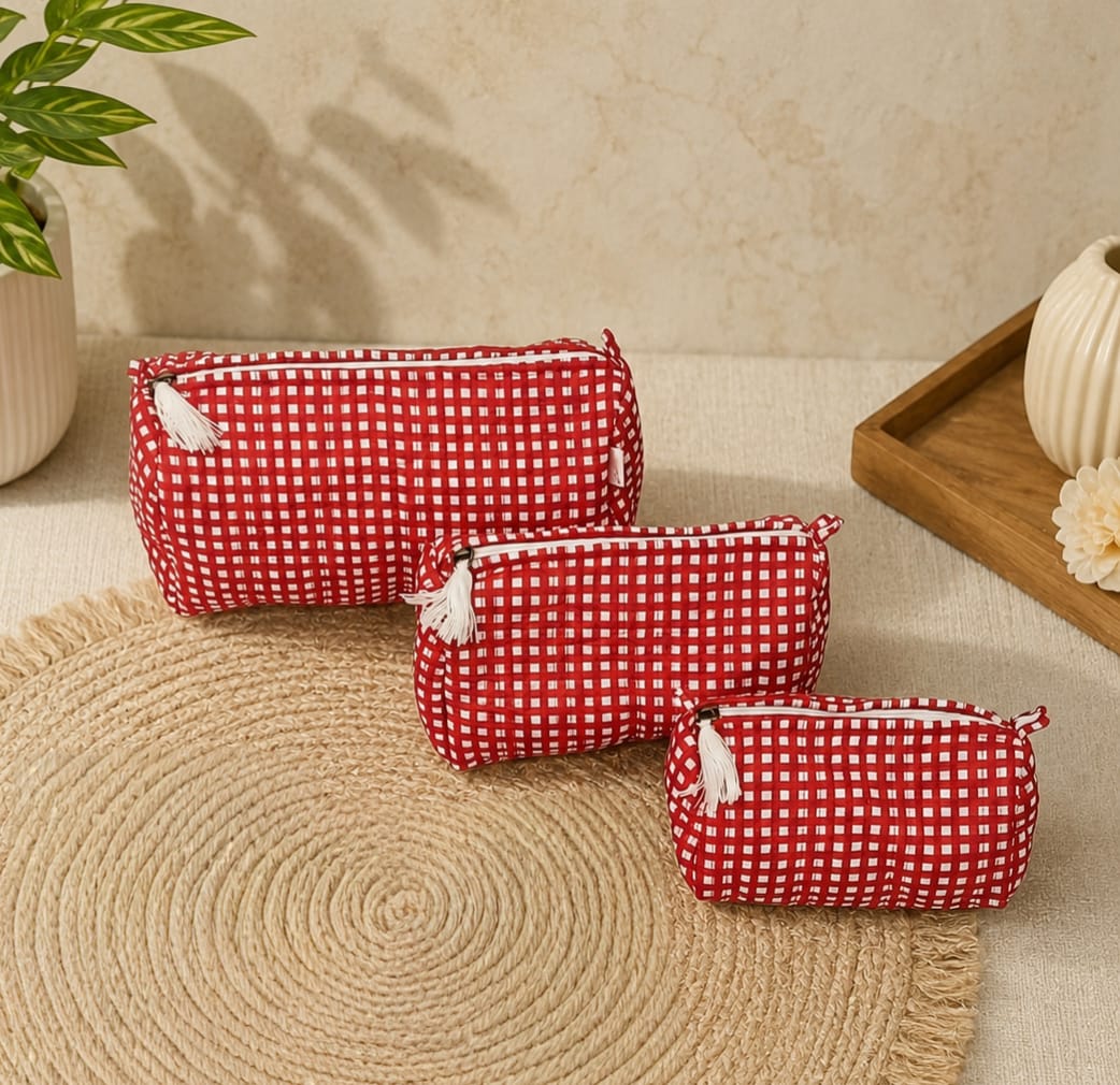 Set of 5 Utility Pouches (3 Makeup Pouches, 1 Sunglass Pouch, 1 Sanitary Napkin Pouch