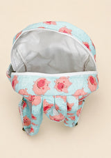 Handblock Printed Cotton Kids’ School Backpack with Front Zip Pocket