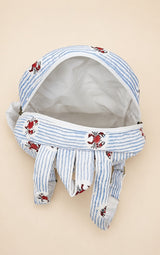 Handblock Printed Cotton Kids’ School Backpack with Front Zip Pocket