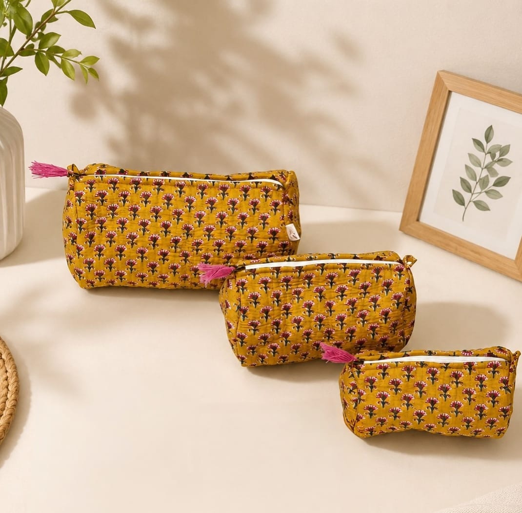 Set of 5 Utility Pouches (3 Makeup Pouches, 1 Sunglass Pouch, 1 Sanitary Napkin Pouch