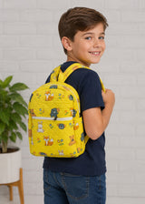 Handblock Printed Cotton Kids’ School Backpack with Front Zip Pocket