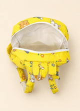 Handblock Printed Cotton Kids’ School Backpack with Front Zip Pocket