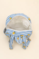 Handblock Printed Cotton Kids’ School Backpack with Front Zip Pocket