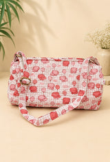 Handblock Printed Cotton Kids’ Duffle Bag with Adjustable Strap
