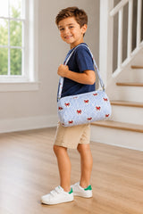 Handblock Printed Cotton Kids’ Duffle Bag with Adjustable Strap